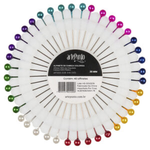Alfinete de Cabeça Colorida - Disco - AF003-035 015 040