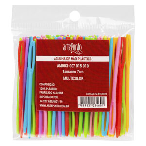 Agulha de Mão Plástica - Pacote 7cm - 100Un