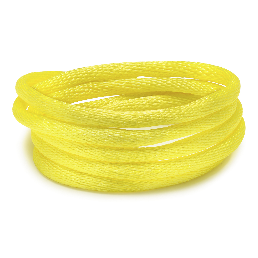 Cordões de cetim-Cor_ Amarelo 004 Rolo