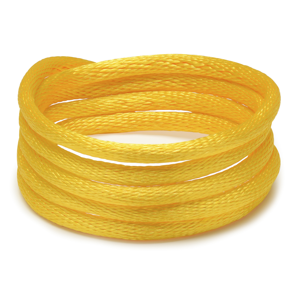 Cordões de cetim-Cor_ Amarelo Canário Rolo