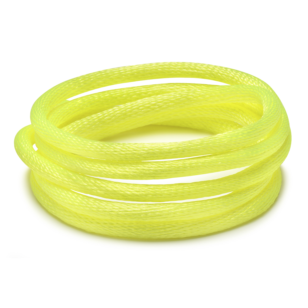 Cordões de cetim-Cor_ Amarelo Neon 164 Rolo