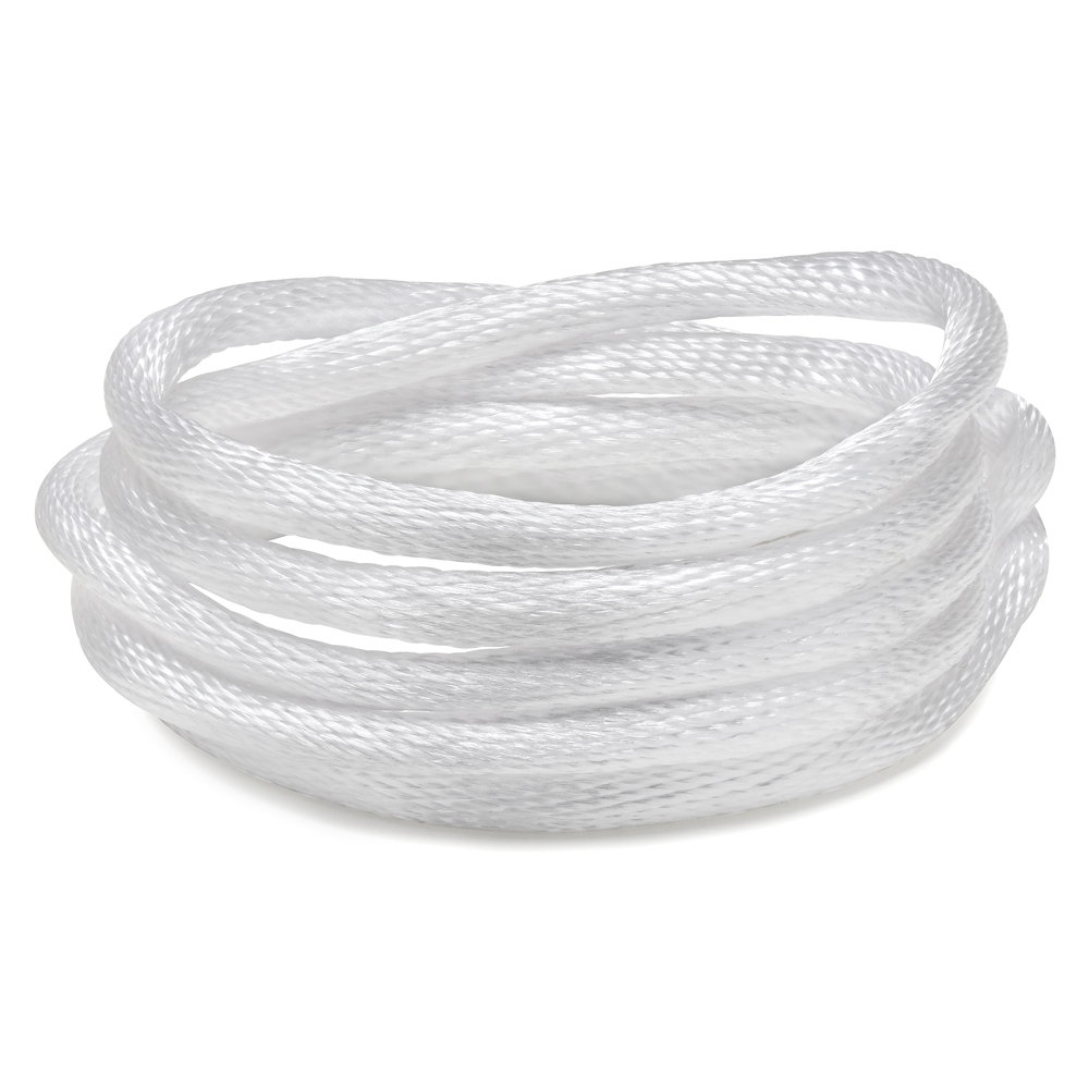 Cordões de cetim-Cor_ Branco 001 Rolo