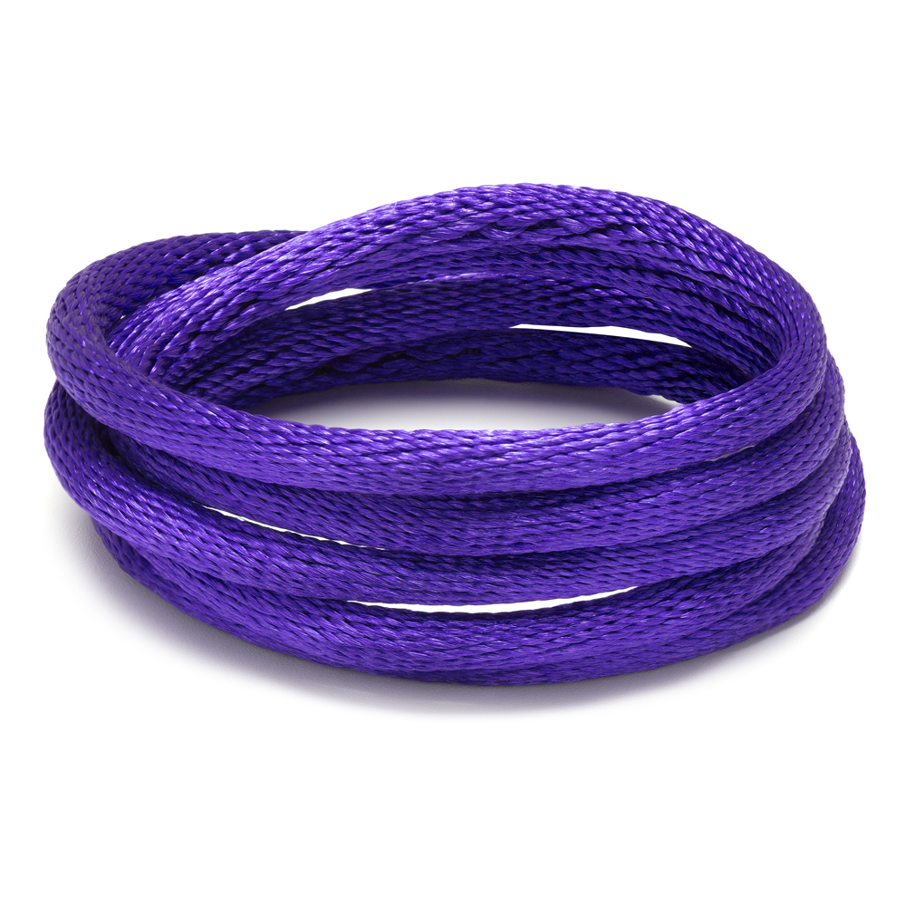 Cordões de cetim-Cor_ Roxo 144 Rolo