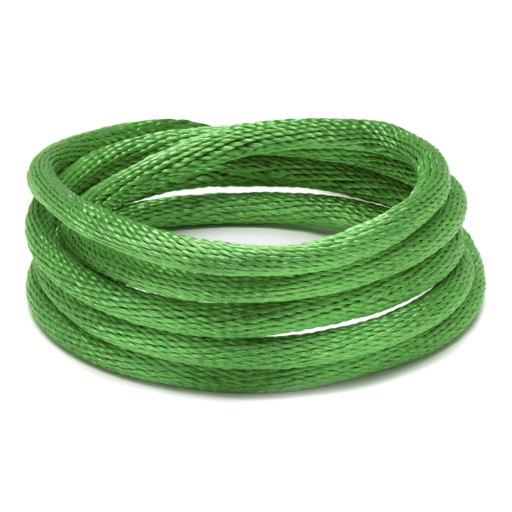 Cordões de cetim-Cor_ Verde Bandeira 117 Rolo