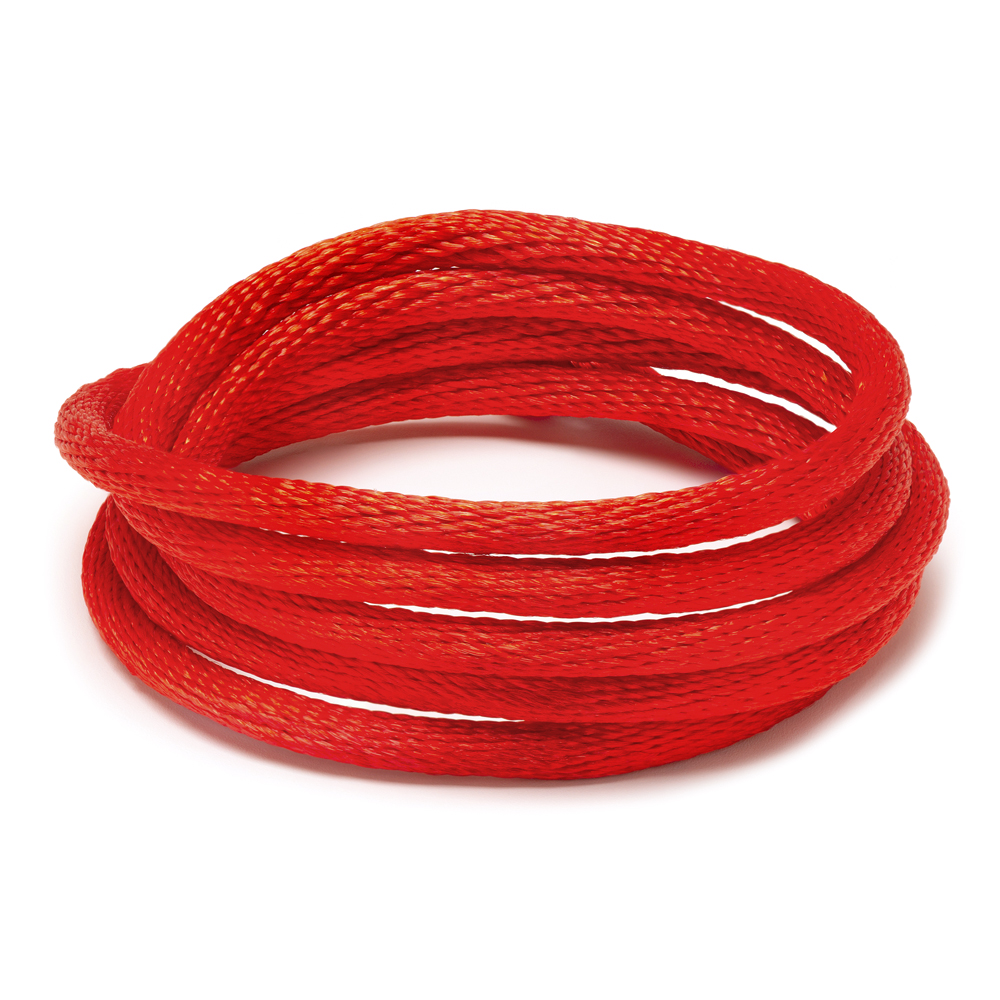 Cordões de cetim-Cor_ Vermelho 014 Rolo