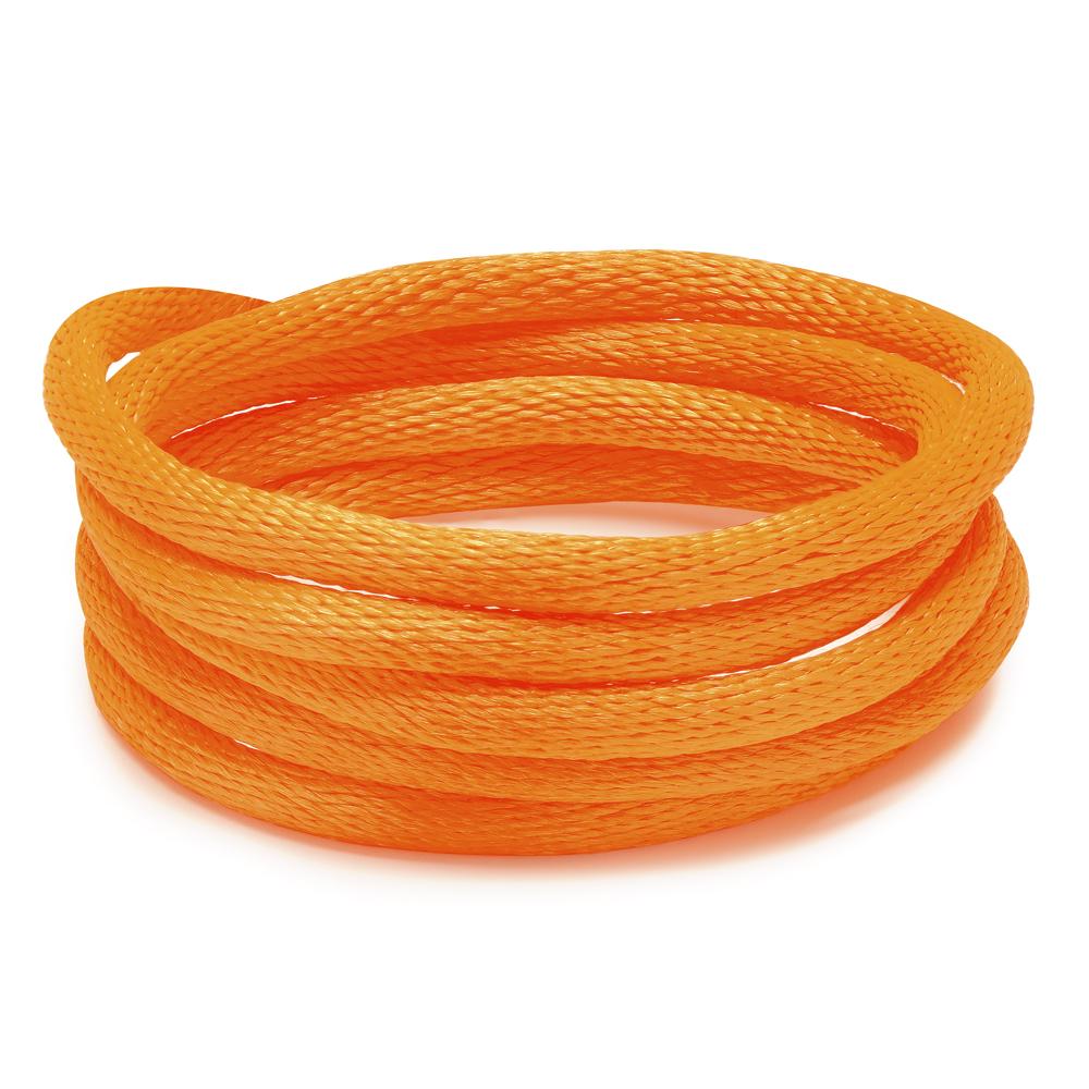 Cordões de cetim-Cor_ laranja Neon 162 Rolo